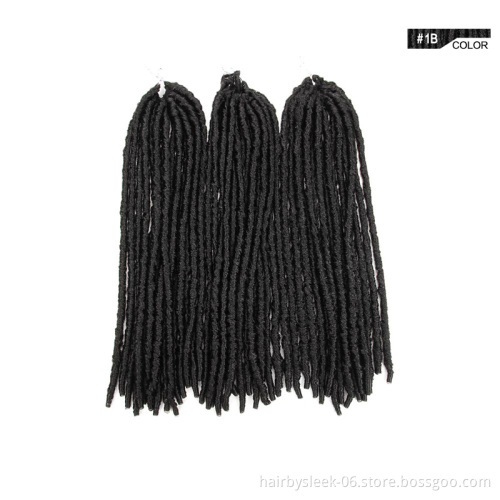 Faux Locs Soft Dreads synthetic ombre marley hair braid Afro Kinky Curly Synthetic Braiding Hair Crochet Braid